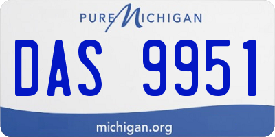 MI license plate DAS9951