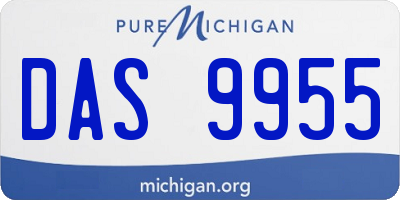 MI license plate DAS9955