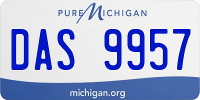 MI license plate DAS9957