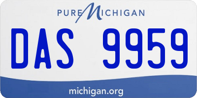 MI license plate DAS9959