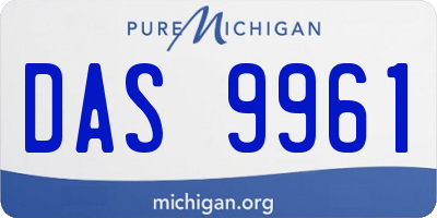 MI license plate DAS9961