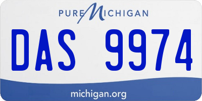 MI license plate DAS9974
