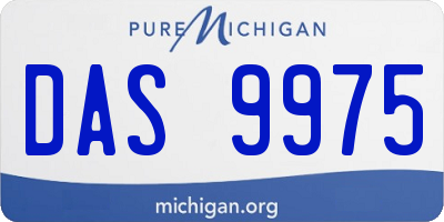 MI license plate DAS9975