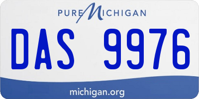 MI license plate DAS9976