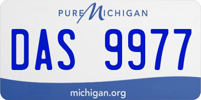 MI license plate DAS9977