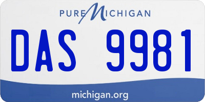 MI license plate DAS9981
