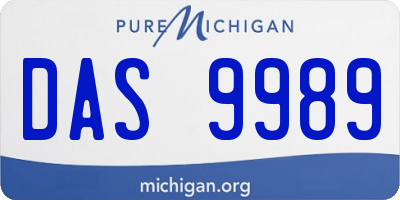MI license plate DAS9989