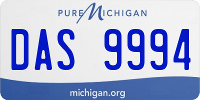 MI license plate DAS9994