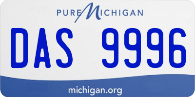 MI license plate DAS9996