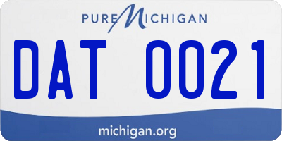 MI license plate DAT0021