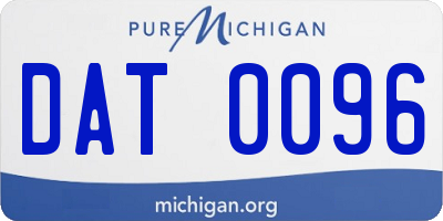 MI license plate DAT0096