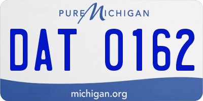 MI license plate DAT0162