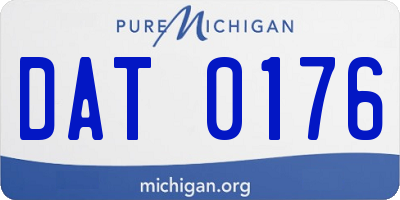MI license plate DAT0176