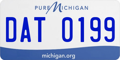 MI license plate DAT0199