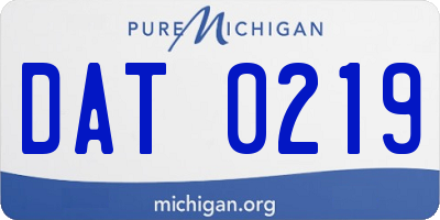 MI license plate DAT0219