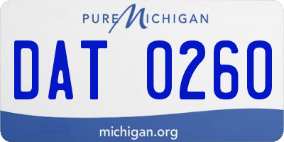 MI license plate DAT0260