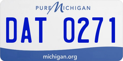 MI license plate DAT0271