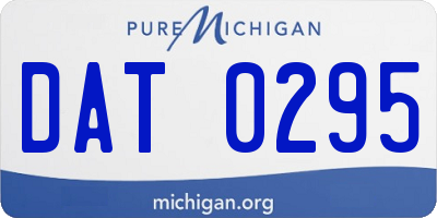 MI license plate DAT0295