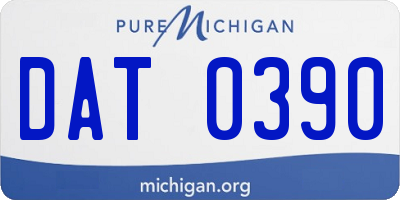 MI license plate DAT0390