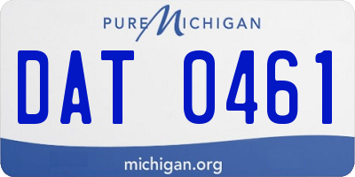 MI license plate DAT0461