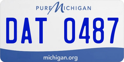 MI license plate DAT0487