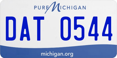 MI license plate DAT0544