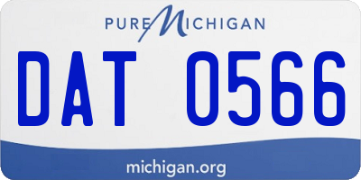 MI license plate DAT0566