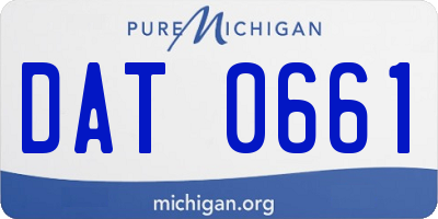 MI license plate DAT0661