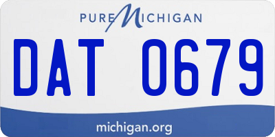 MI license plate DAT0679