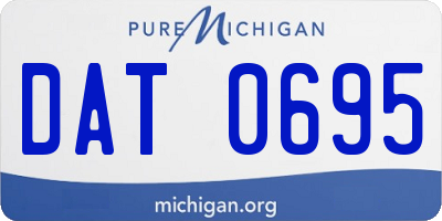 MI license plate DAT0695