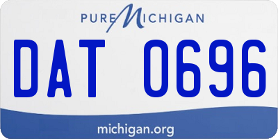 MI license plate DAT0696