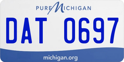 MI license plate DAT0697