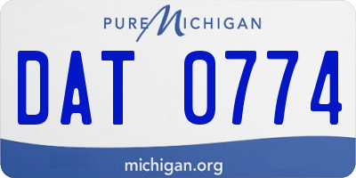 MI license plate DAT0774