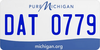 MI license plate DAT0779