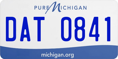 MI license plate DAT0841
