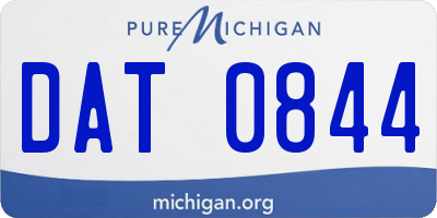 MI license plate DAT0844