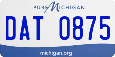 MI license plate DAT0875