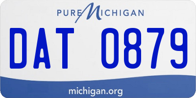 MI license plate DAT0879