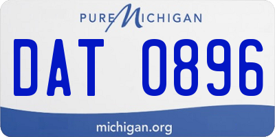 MI license plate DAT0896