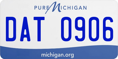 MI license plate DAT0906