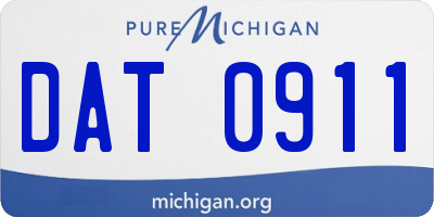MI license plate DAT0911