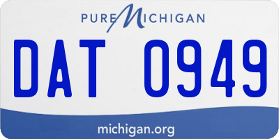 MI license plate DAT0949