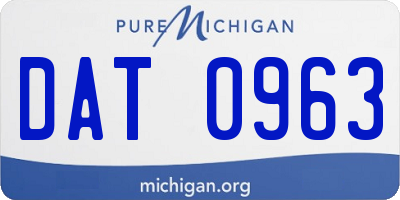 MI license plate DAT0963