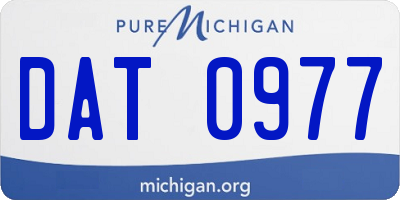MI license plate DAT0977