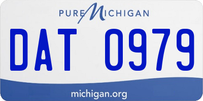 MI license plate DAT0979
