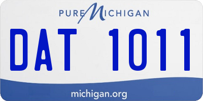MI license plate DAT1011