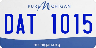 MI license plate DAT1015
