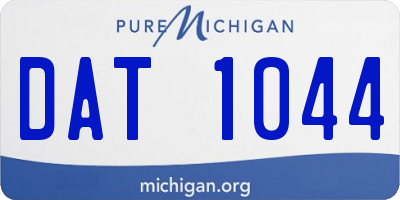 MI license plate DAT1044