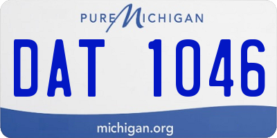 MI license plate DAT1046