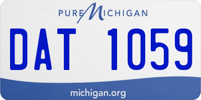 MI license plate DAT1059
